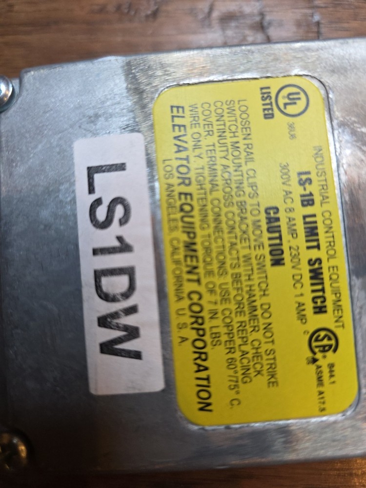 New Elevator Equipment Co / EECO LS-1B Elevator Limit Switch Free Shipping