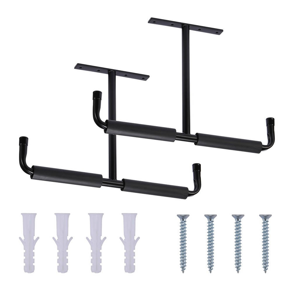 2Pcs Heavy Duty Overhead Garage Storage Hooks Rack, Ceiling Mount Double Hanger