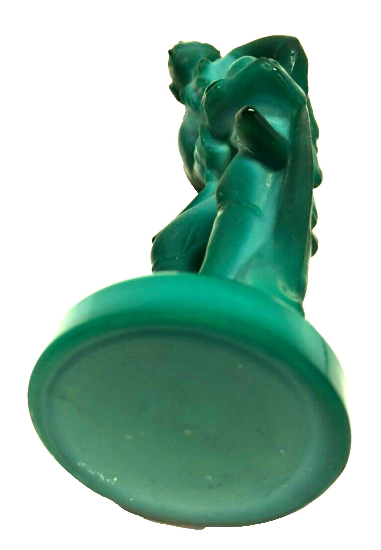 Decorative Bohemian Czech Malachite Glass Beautiful Statue George Washington NEW