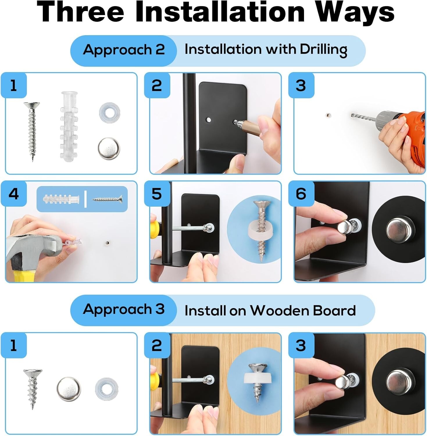 Hat Organizer for Baseball Caps, 2 Pack Hat Racks for Baseball Caps Wall, Hat...