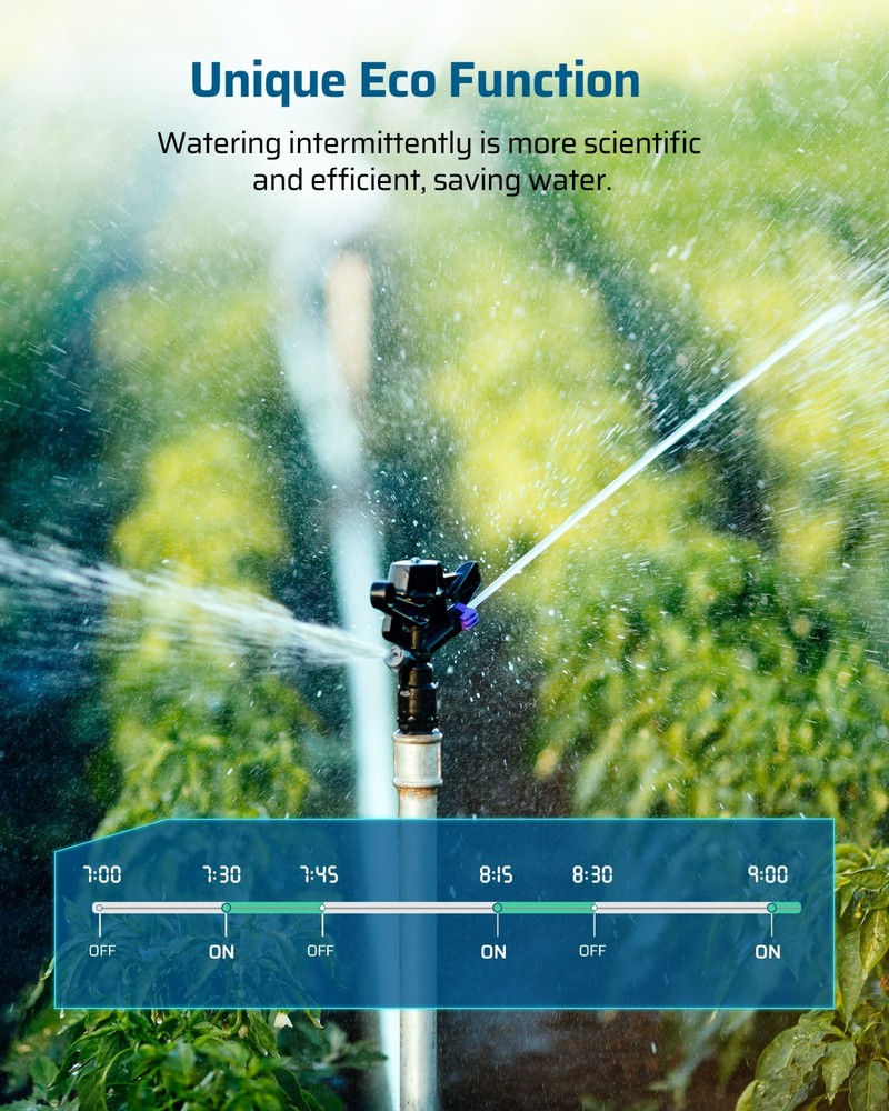 DEWENWILS 2 Zone Sprinkler Timer 8 Programs Water Hose Timer Leakproof Outdoor