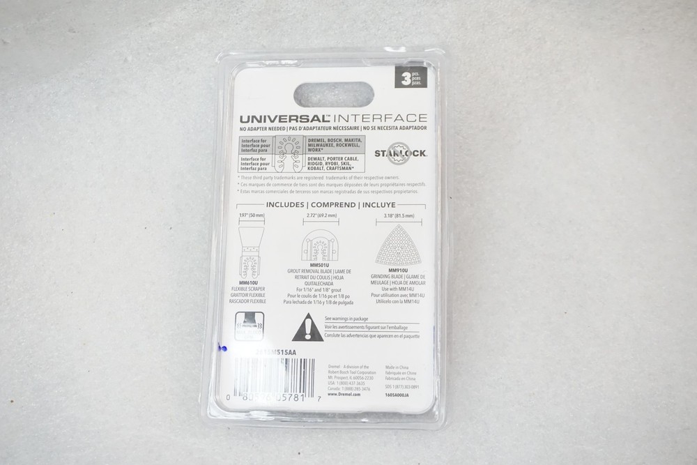 Dremel MM515U Oscillating Tile Kit 3-Piece Universal Interface Multi-Tool Blades