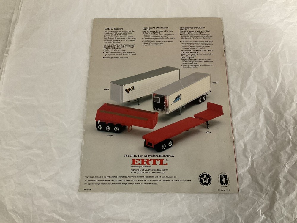 Ertl 1981 Farm Toy Catalog