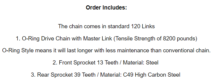 Red O-Ring Drive Chain & Sprocket Kit for Honda ATC250R 1986 / TRX250R 1986 87