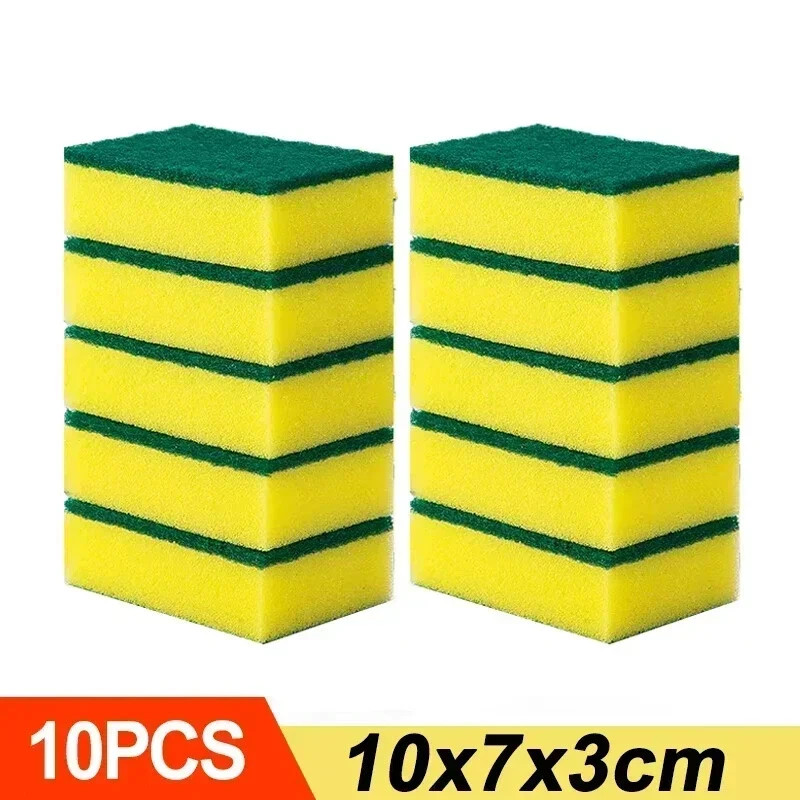 10 pack Highly absorbent double-sided sponge magic cleaning pot rust sponge