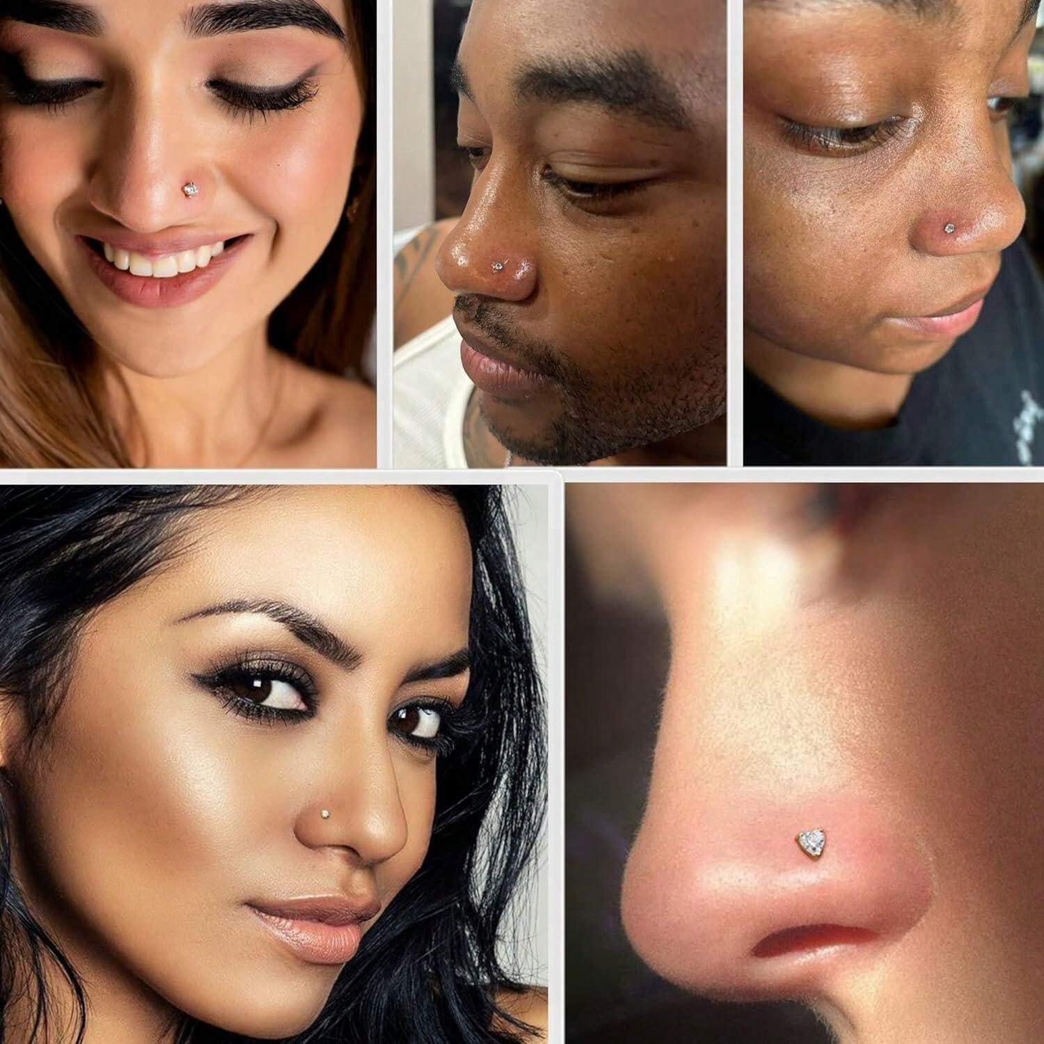 Nose Piercing Gun 7X Self Piercing Rivet Gun For Nose Ear Painless Piercing Gun