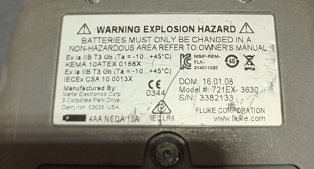 Fluke Pressure Calibrator 721Ex