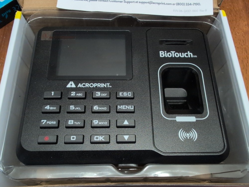 Acroprint 010276000 BioTouch Time Clock#Ss