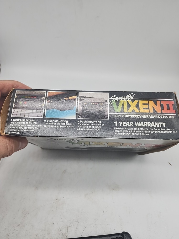 Super Fox Vixen II 2 Superheterodyne Radar Detector UNTESTED