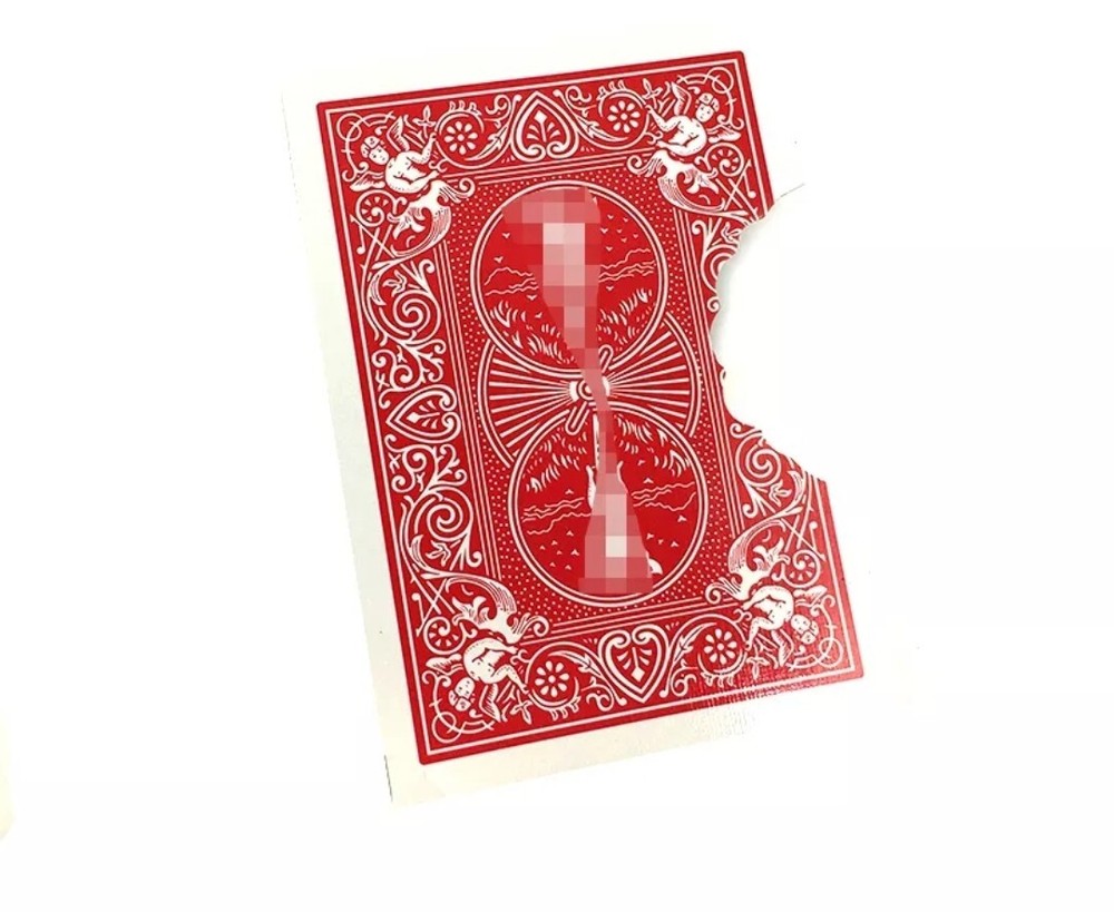 Bite Out Card Magic Trick Close Up Illusion T8