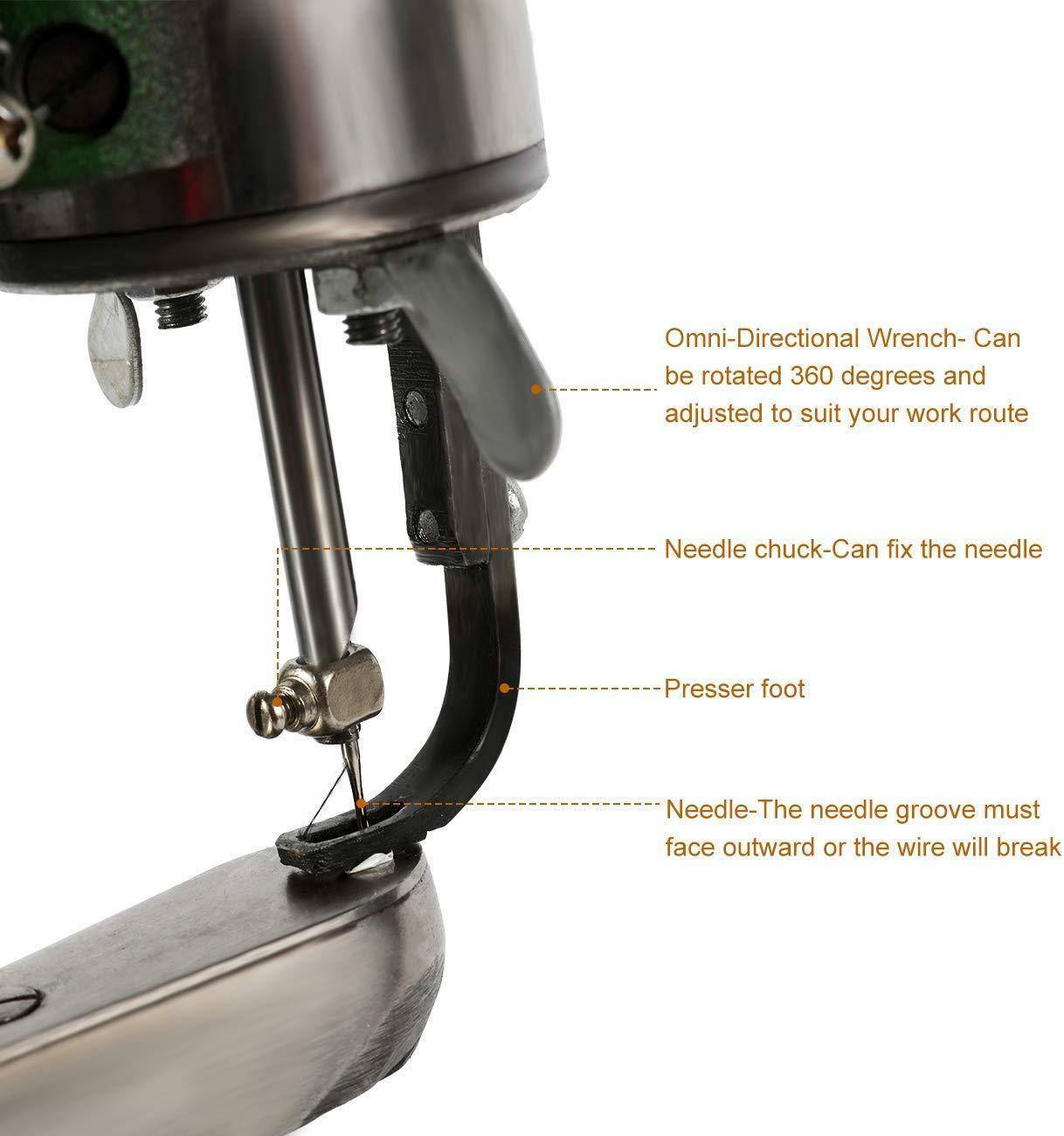 Hand Cobbler Shoe Repair Sewing Machine Dual Leather Cloth Cotton Nylon Thread