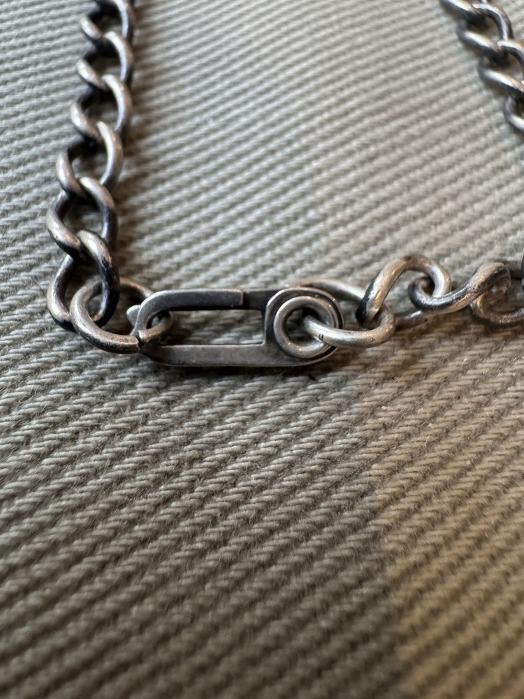 Antique Sterling .925 WWII US Soldier 7.5” ID Bracelet Locket w/Girl Friend Pic