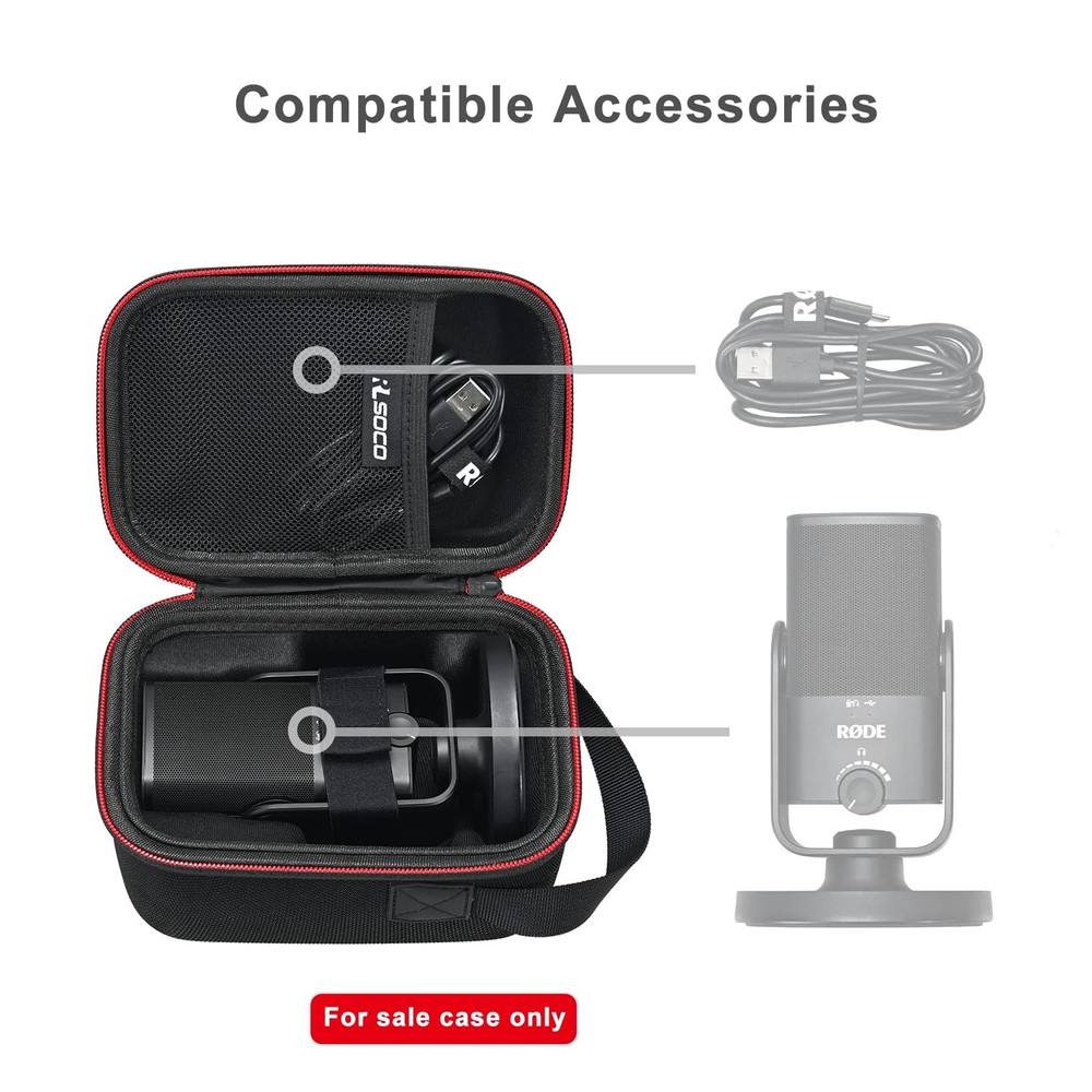 Best RLSOCO Hard Case for RDE NT-USB Mini Versatile Studio-quality Condenser USB