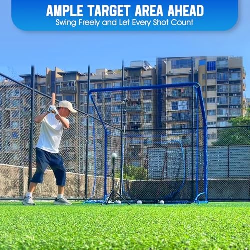Baseball Softball Net with Blocking System, 7x7ft/6x6ft Practice Cage for 7x7FT