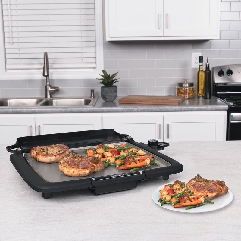 Ceramic Electric Griddle Cooking Surface Nonstick Multi-Function Tray Easy Clean