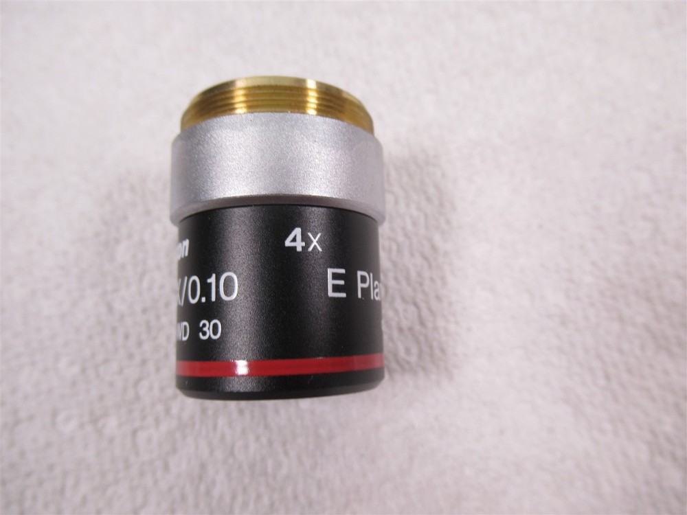 Nikon E Plan 4X Microscope Objective Lens Eclipse E200 Brightfield Microscopy