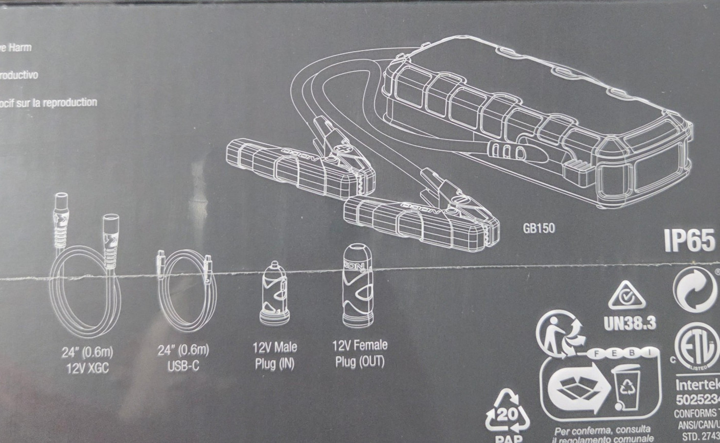 NOCO Boost Pro GB150 3000A 12V UltraSafe Portable Lithium Battery Jump Starter