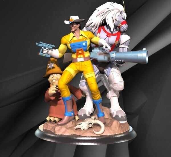 UNPAINTED Bravestarr Character Diorama 3d Printed Model Kit