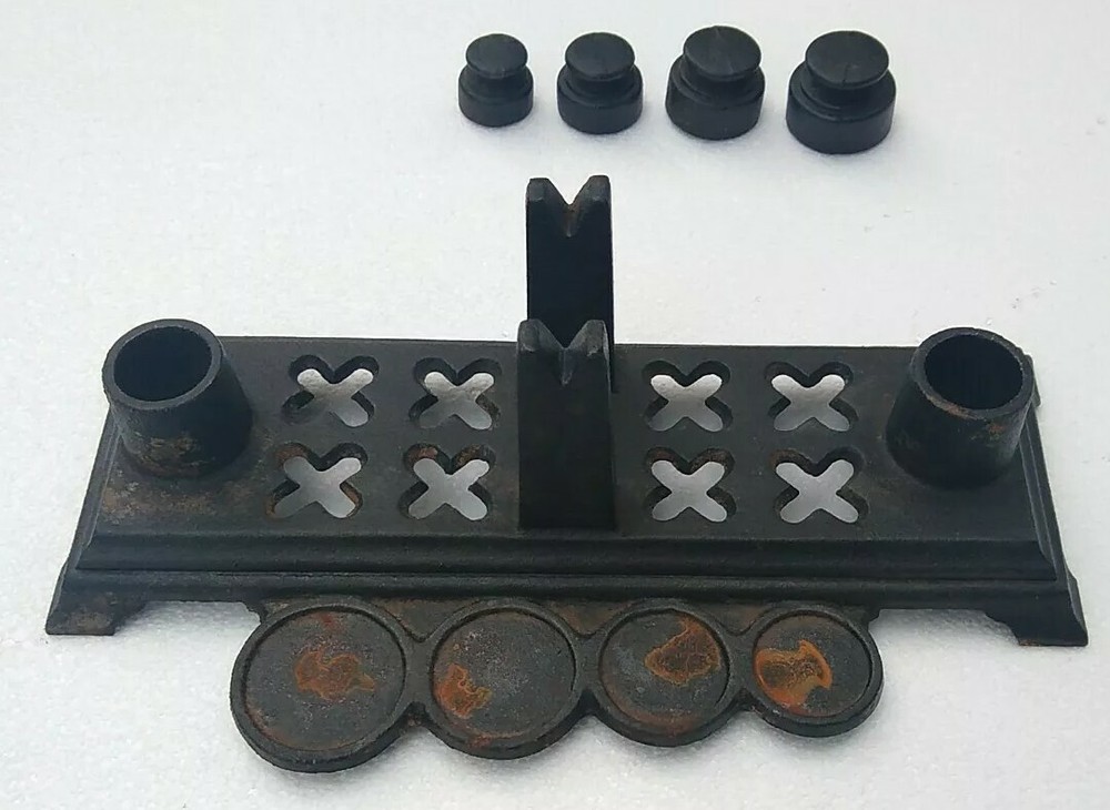 Small Cast Iron Balance Scale Marked J. W. Missing Plate