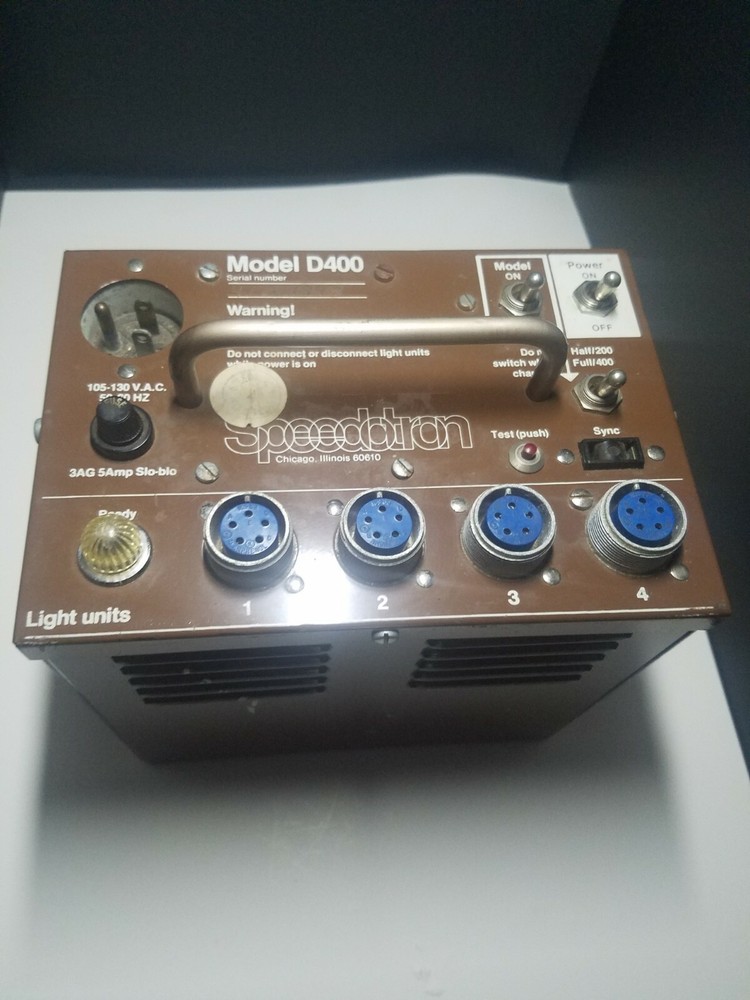 Speedotron Mod# D400 Photography Flash Power Supply Untested