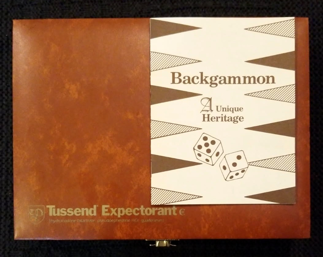 Pharmaceutical Drug Rep One of a Kind Promo Tussend Backgammon Set