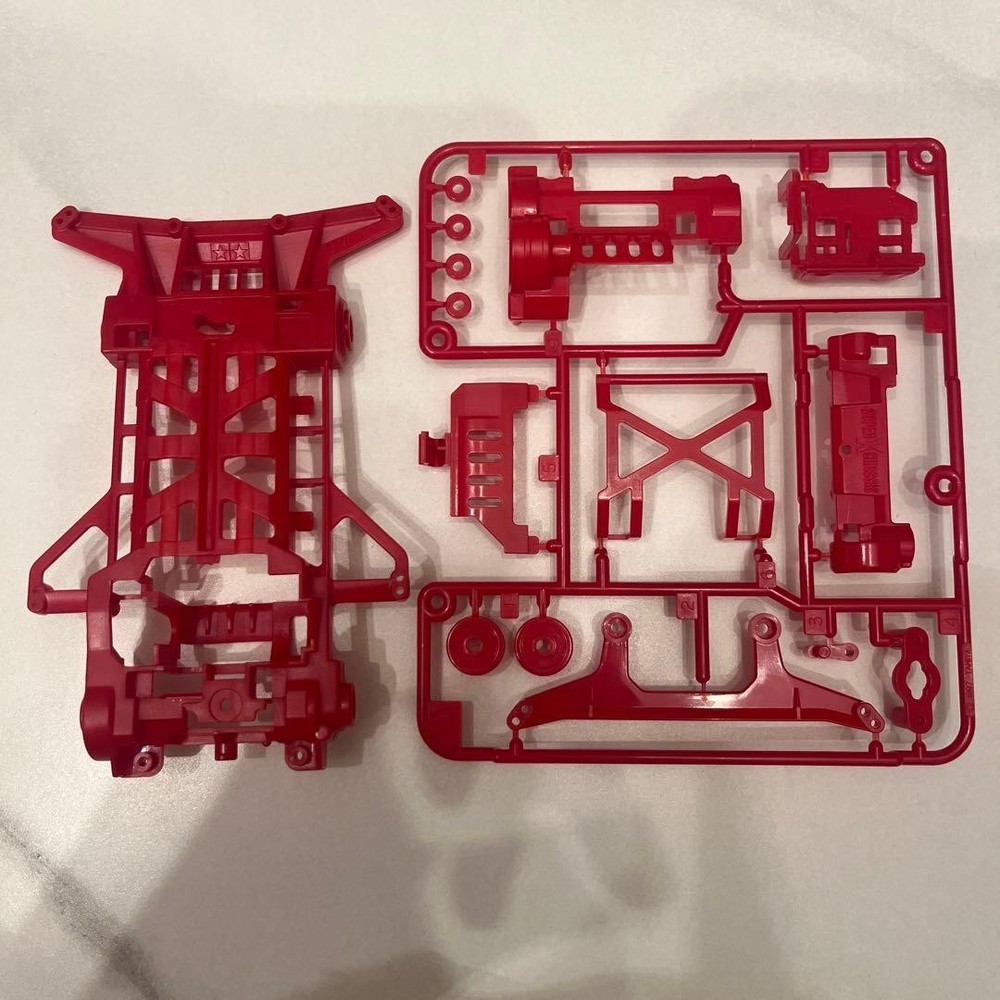 Mini 4Wd Super X Chassis Red