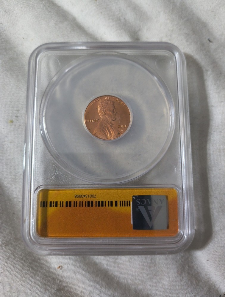 2010-D ANACS Ms65 Lincoln Cent Anacs Certified