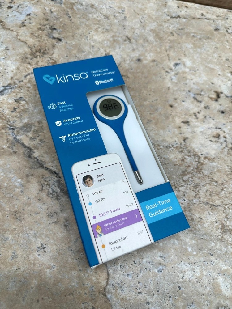 Kinsa QuickCare Bluetooth Digital Thermometer FDA Cleared Model KSA-110