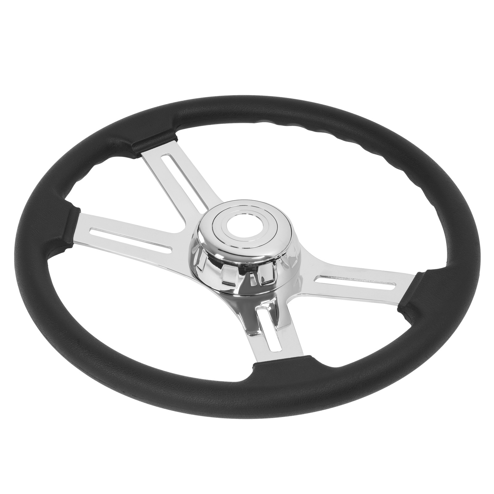 4 Spoke Steering Wheel 18" Black For Freightliner/ Kenworth/ Peterbilt/ Volvo