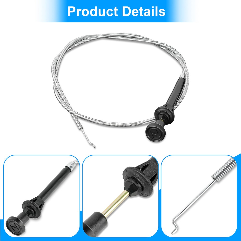 203993 Control Choke Cable Assembly,Push/Pull, Snap-In,With 1-3/4 Inch extension