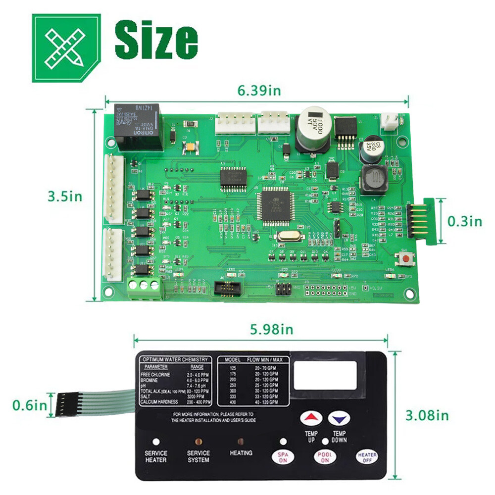 42002-0007S 461105 Control Board Kit W/ Switch Pad For Pentair MasterTemp NA/LP