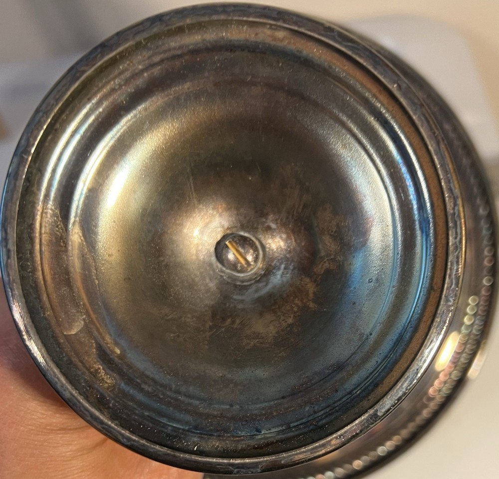 Silver Plated Compote Pedestal Bowl Decorative Collectible