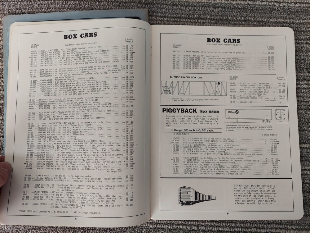 Champ Decals Catalogs #67 And #71
