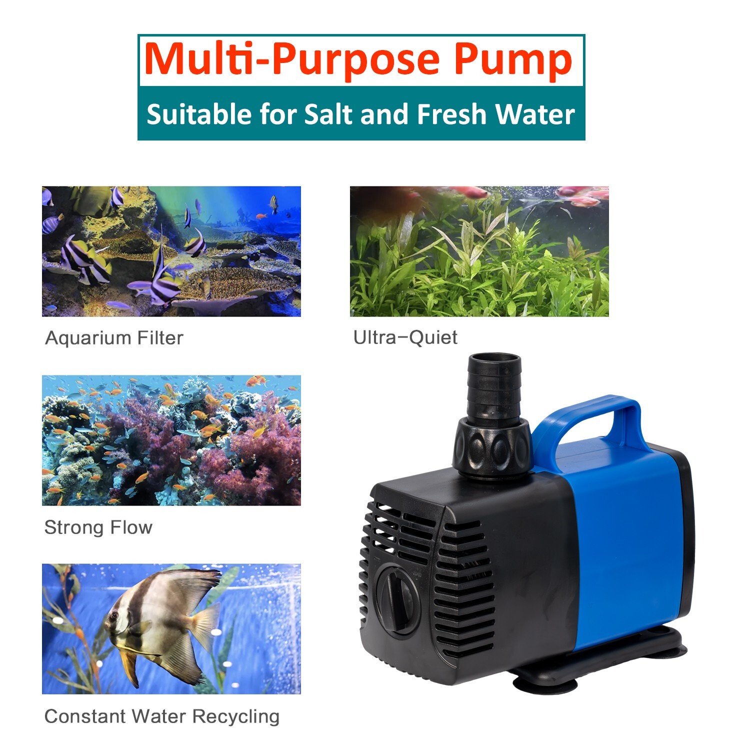 Amphibious water pump 1200 GPH 1pc.