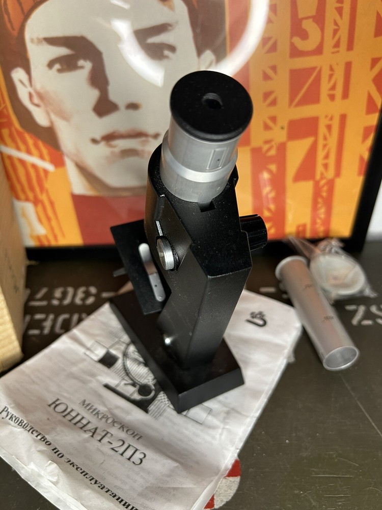 Vintage Mini microscope юннат 2п-3 Made In Belarus 🇧🇾