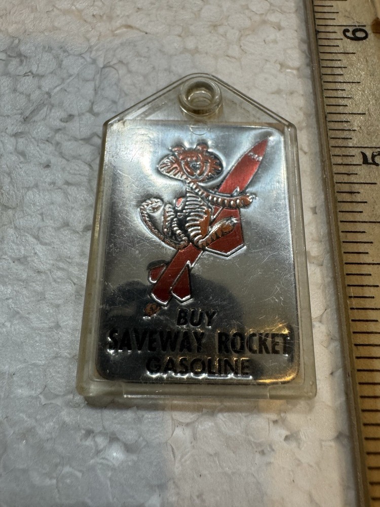 Vintage Keychain- Saveway Rocket Gasoline