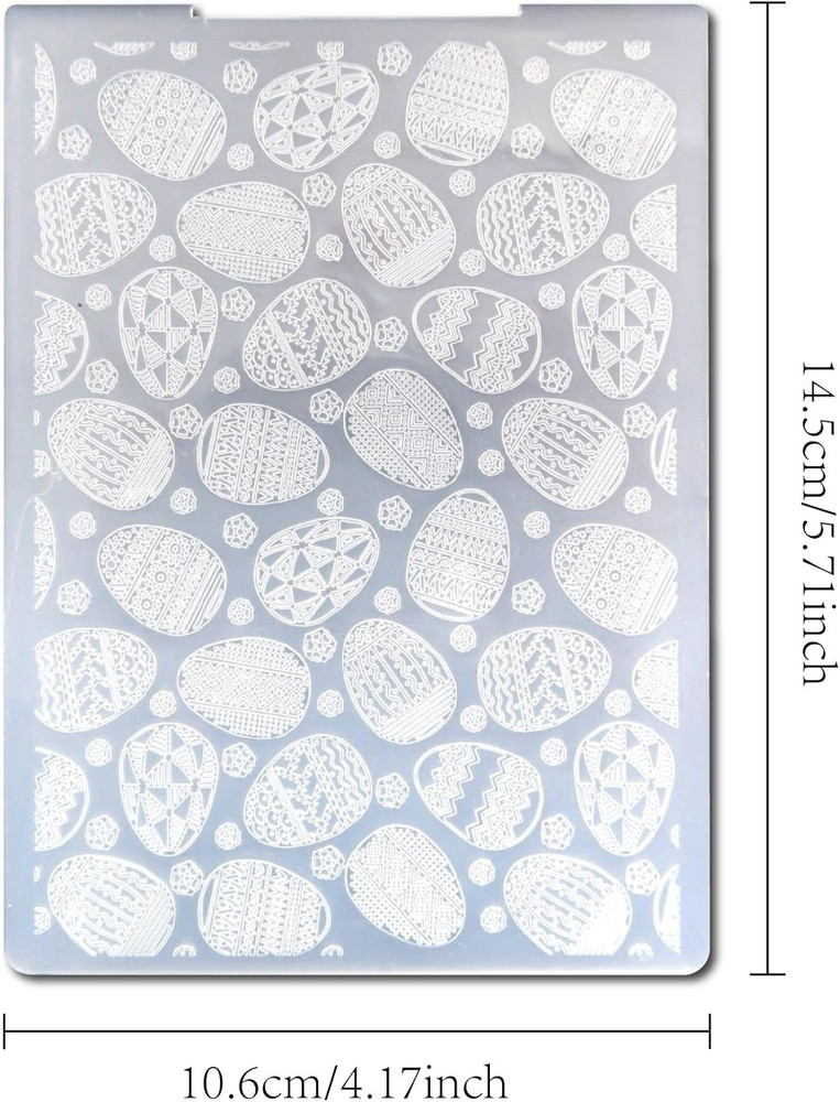 Easter Eggs Background Plastic Embossing Folders for Card Making Spring Eggs Emb