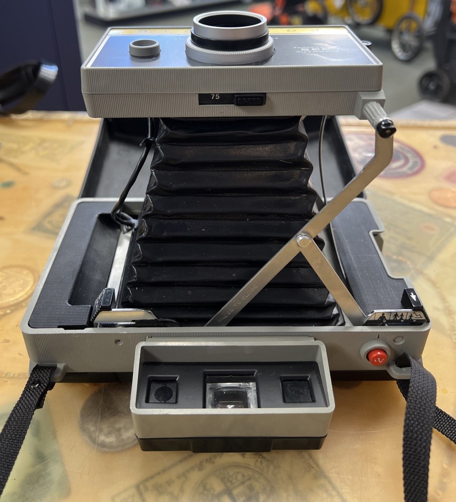 Polaroid Automatic 335 Land Camera W/ Case, Flash & Extras VINTAGE!!