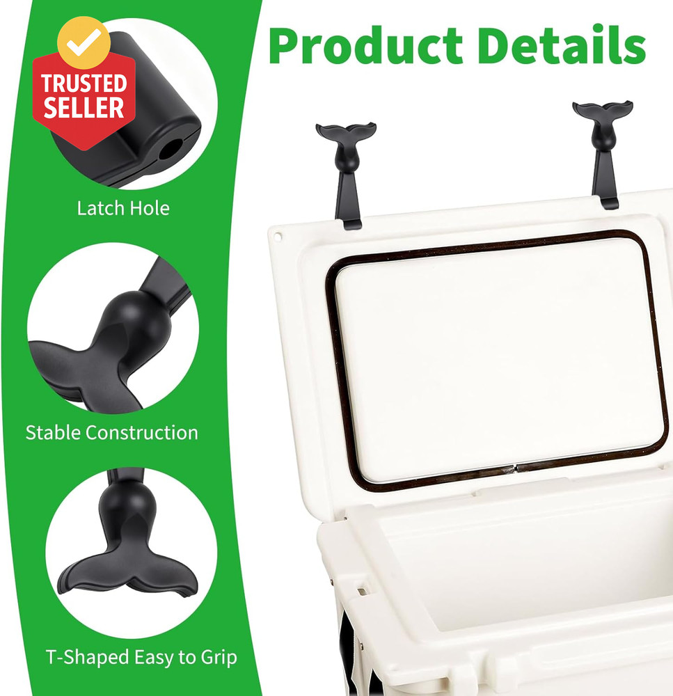2 Pack Cooler Latches Replacement Compatible with Orca, Replacement Lid Latches