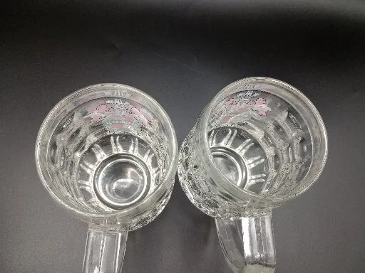 Vtg 2 Becks Dimpled Beer Mug Product Of Germany 0.25 L Made In Italy 4.5" Tall