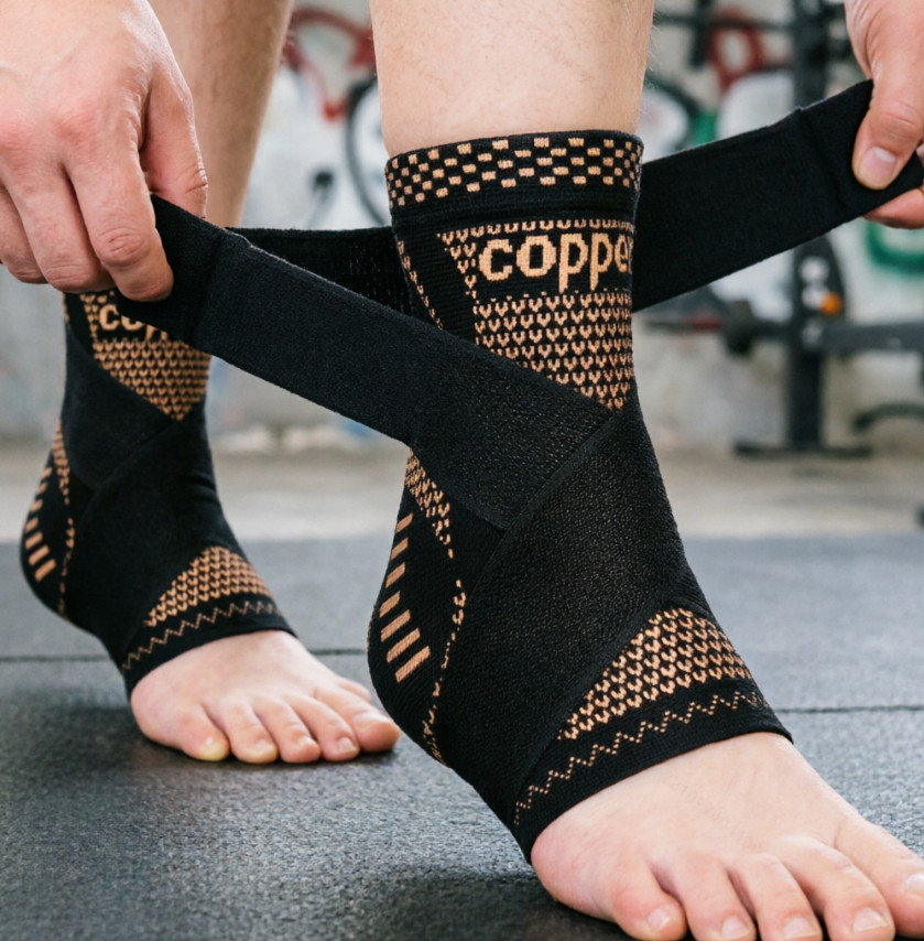 4 Pack ankle support brace Copper Infused Ankle Support Compression Brace