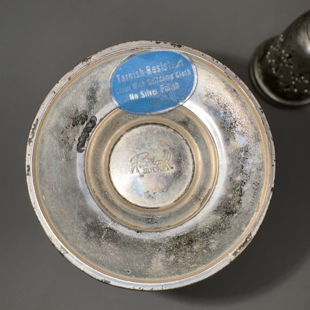 Raimond Silver Plated Muffineer Sugar Shaker Pierced Dome Top Etched Japan Vtg