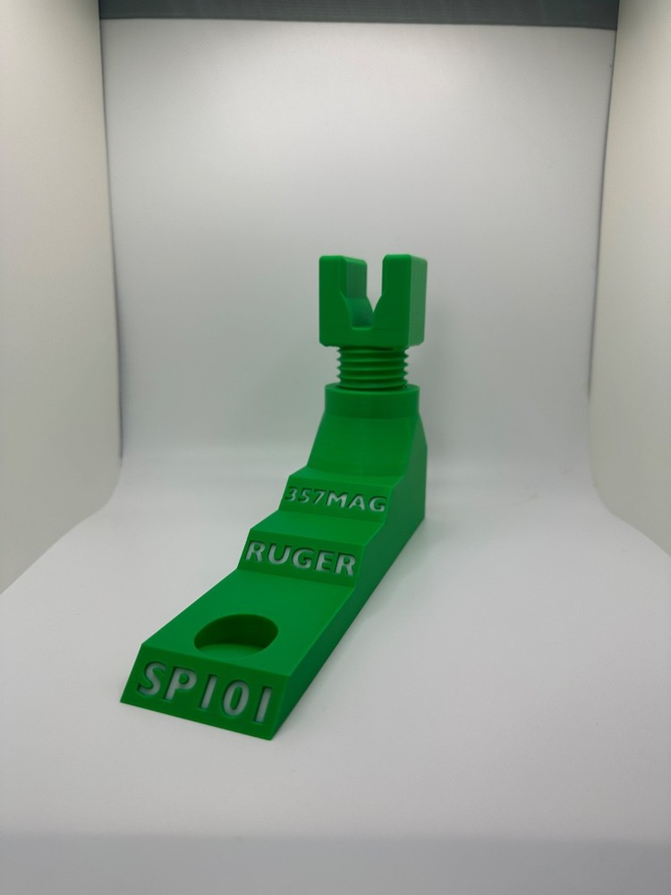Custom Pistol Stand designed for Ruger SP101 3D printed safe storage