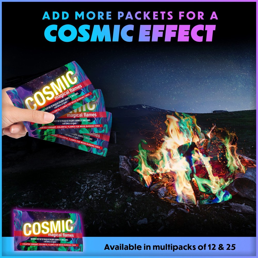 Magical Flames Fire Color Changing Packets Cosmic 25-pack, Multicolor
