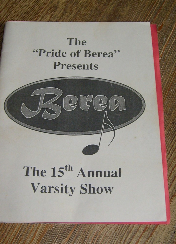 Berea High School 15th Annual Varsity Show Program 2000   Marching Band