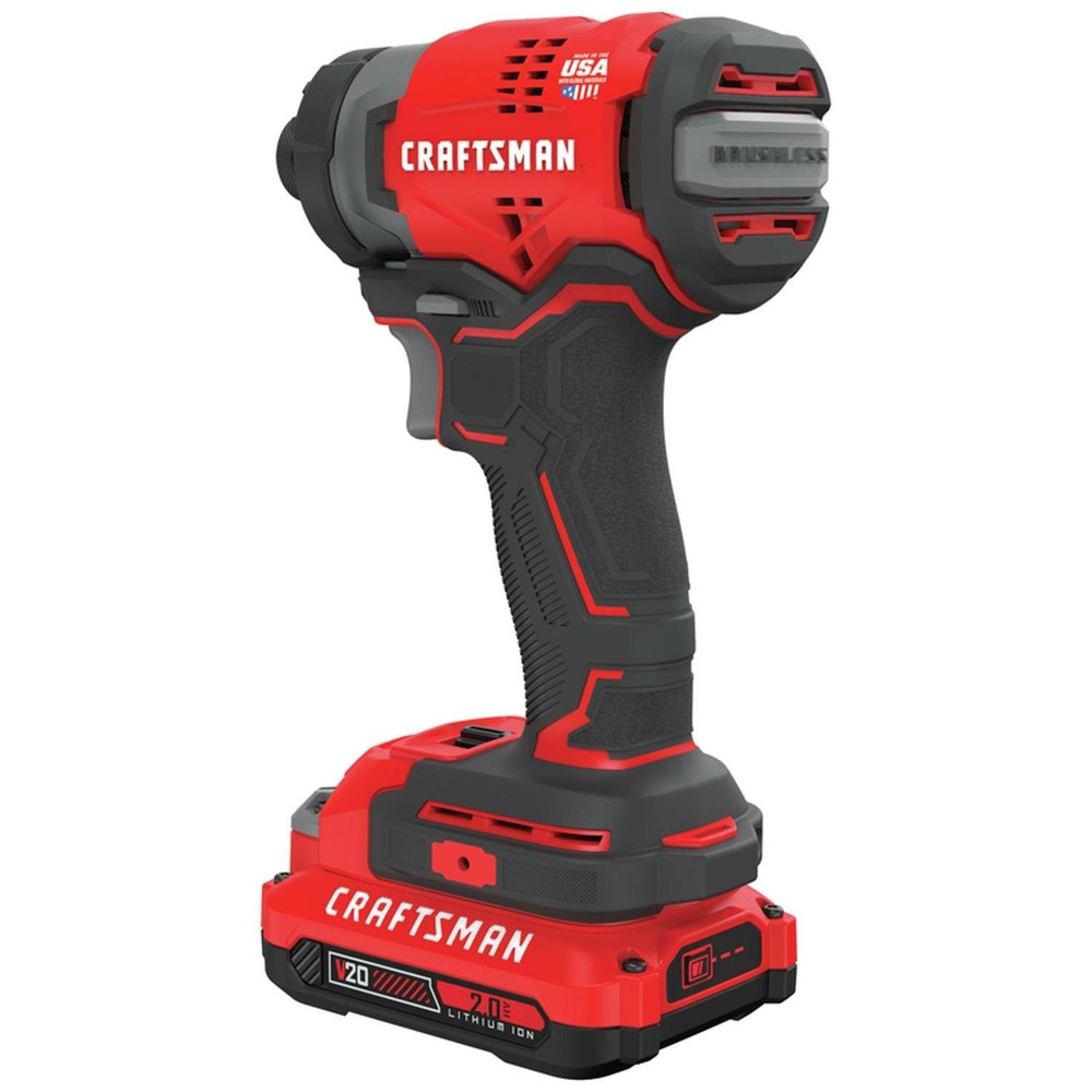 CRAFTSMAN CMCF820D2 V20 20V Max Variable Speed Brushless Cordless Impact Driver