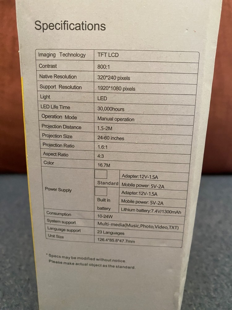 Mini Projector Rohs High Resolution LED projector W/Remote bundle Instructions