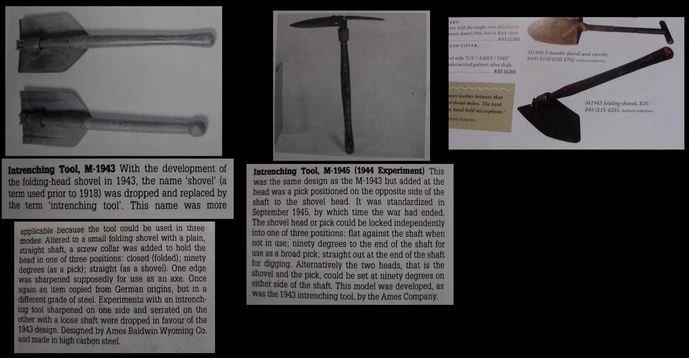 WW2 era US Military M-1943 Folding Shovel Entrenching E-Tool (AMES 1945) [USED]