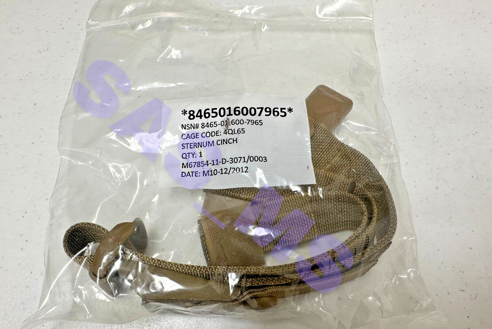 USMC STERNUM CINCH WEBBING STRAP COYOTE FOR BACKPACK RUCK SACK MOLLE NEW 7965