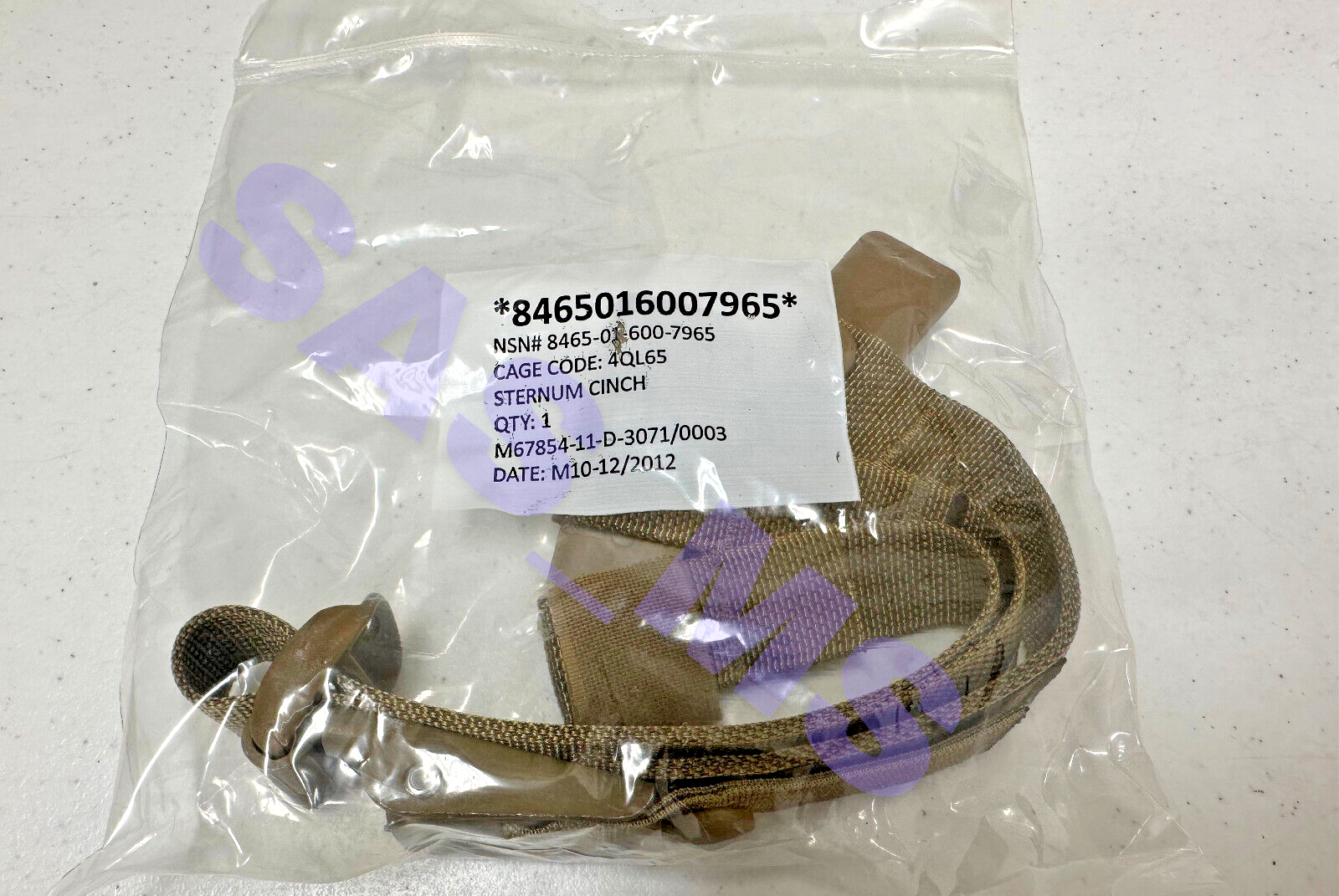 USMC STERNUM CINCH WEBBING STRAP COYOTE FOR BACKPACK RUCK SACK MOLLE NEW 7965